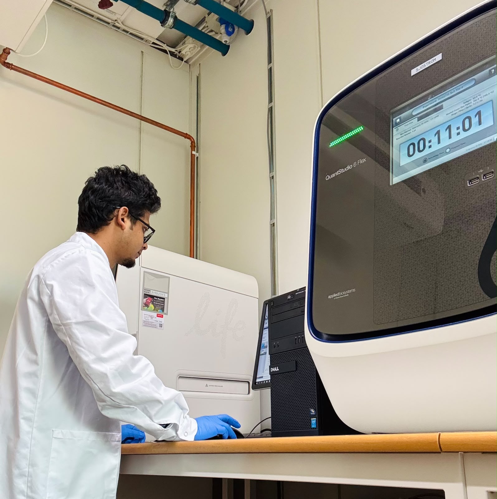 Working in qPCR room